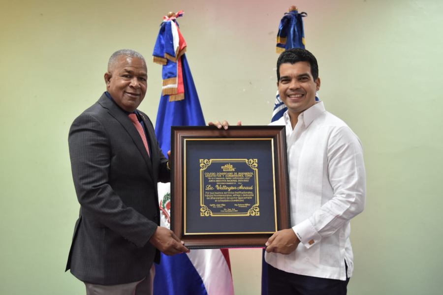 Director de INAPA recibe placa de reconocimiento de nueva directiva del CODIA